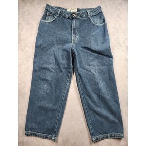 VTG Y2K 90's PHYS.SCI  Physical Science Jeans Size 36 W x 30 L Blue Denim Baggy